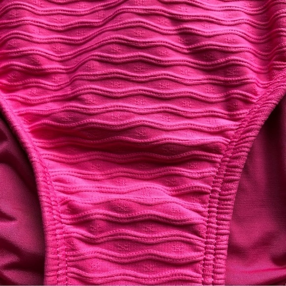 Shoshanna One Piece Halter High Neck Pink Swimsuit Size 2 - Picture 9 of 11